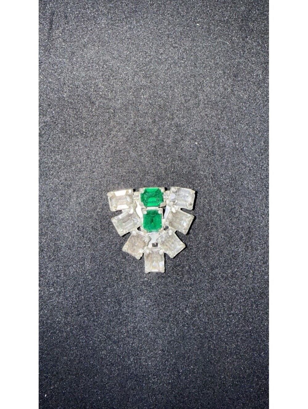 vintage rhinestone art deco dress clip